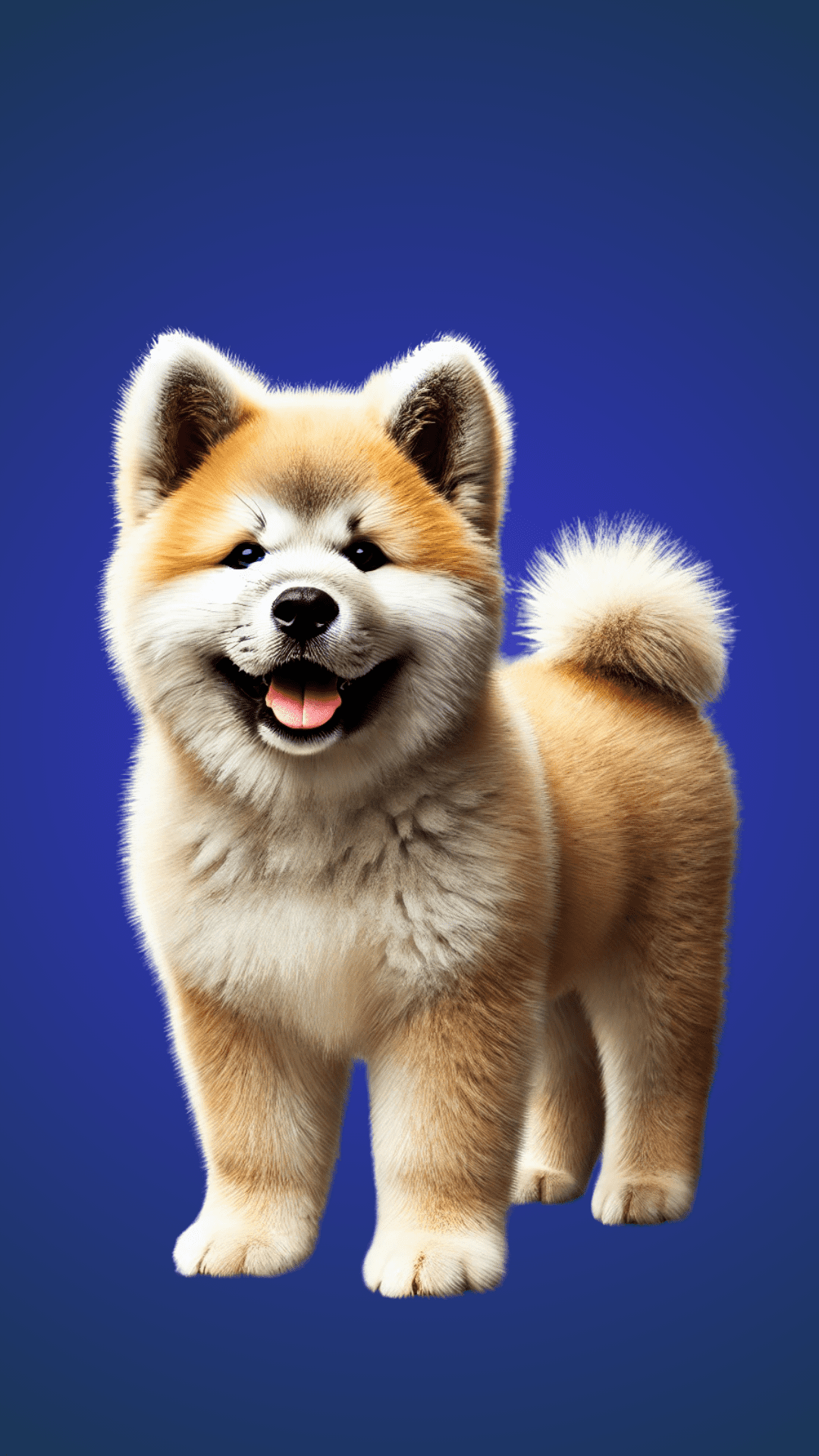 Cachorro de akita amerciano feliz represntando la categoria de perros por pelaje