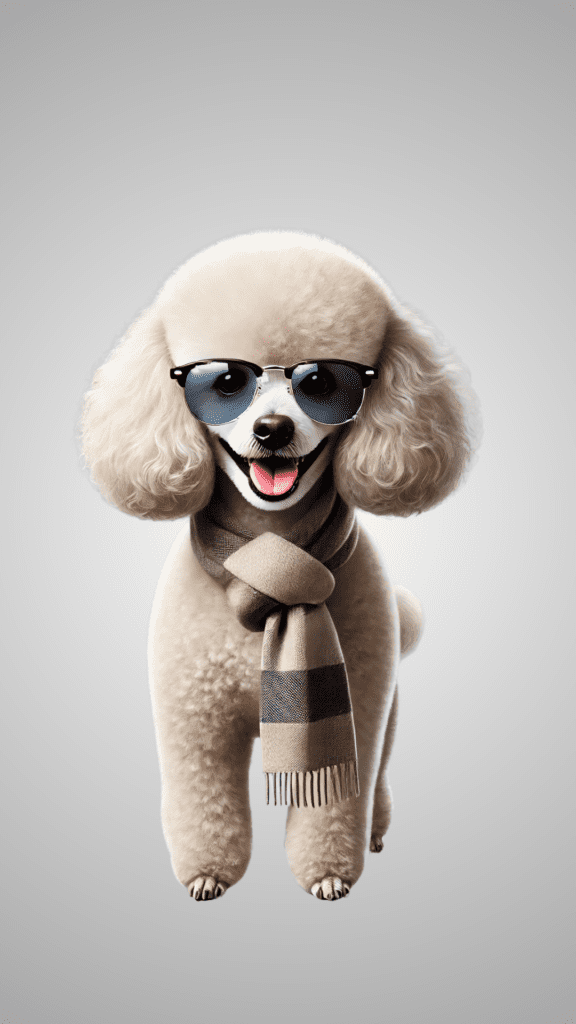 cahcorro de french poodle feliz con gafas representando la cateforia de cachorros por personalidad, criadero de perros en medellin
