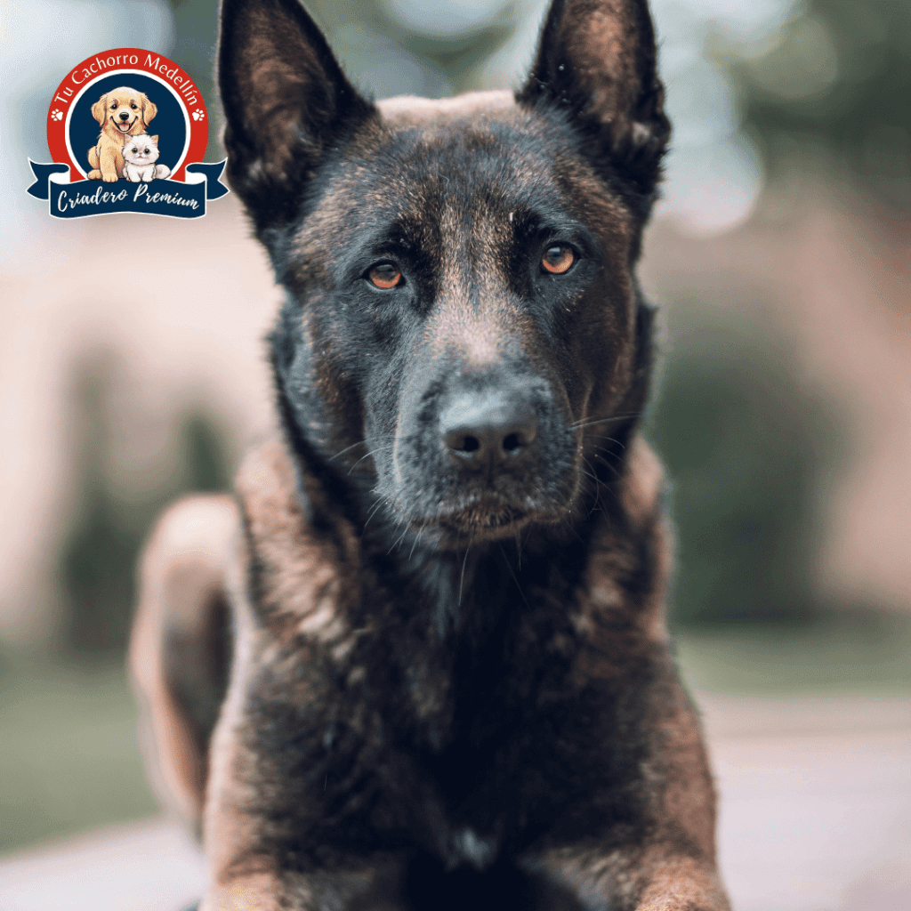 Ejemplar adulto de Pastor Belga – Criadero Tu Cachorro Medellí Perro Pastor Belga adulto entrenado en el criadero Tu Cachorro Medellín