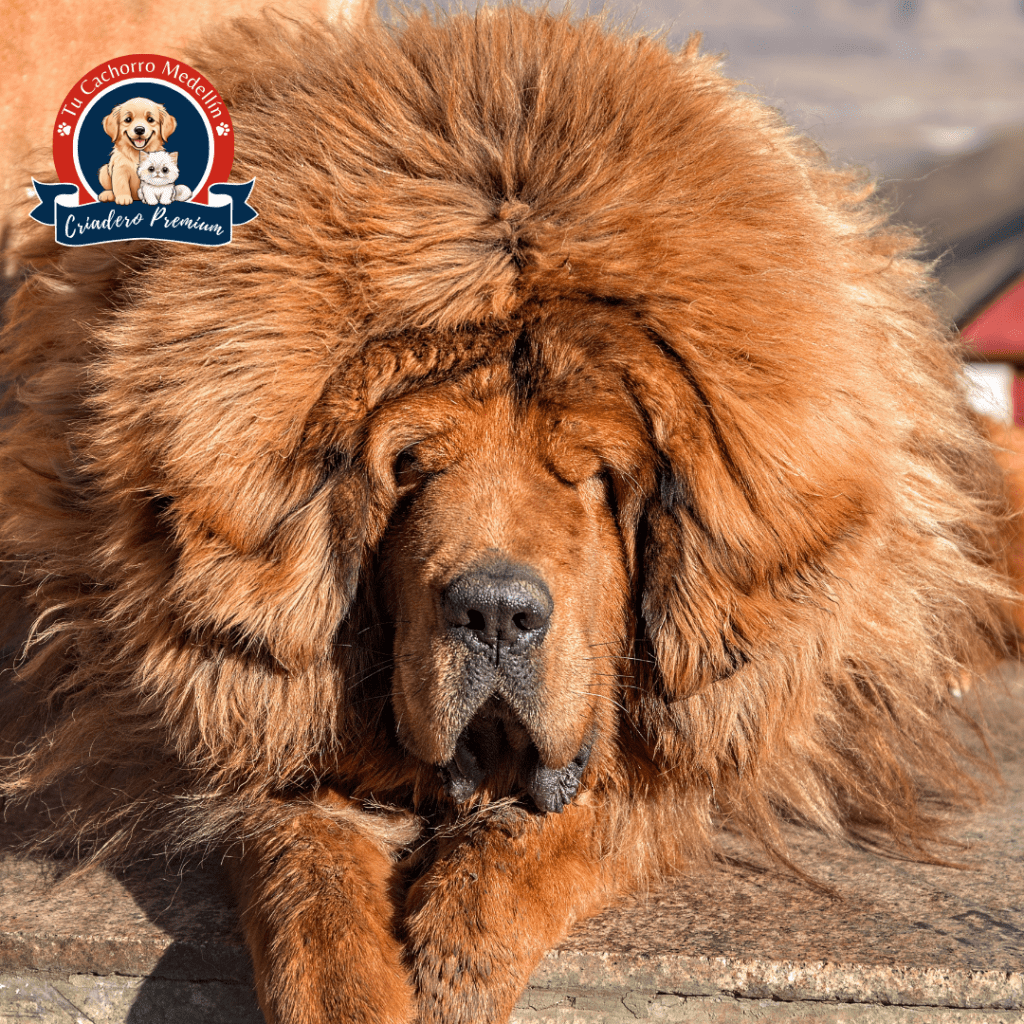Perro Mastín Tibetano adulto con pelaje rojo - Tu Cachorro Medellín Cachorro Mastín Tibetano disponible en Tu Cachorro Medellín