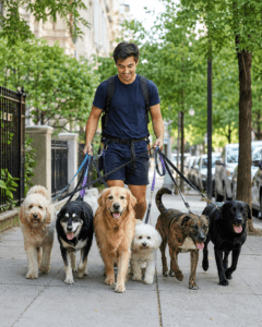 Perros jugando en una guardería canina en Medellín