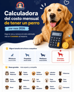 alculadora del costo mensual de tener un perro en Colombia por raza en 2026 con opciones para razas grandes y estimación de gastos