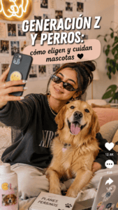 Joven de la Generación Z abrazando a su cachorro en un apartamento moderno