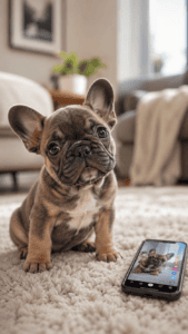 heroCachorro Bulldog Francés blanco mostrando su barriguita inspiración del meme Pibble de TikTok
